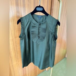 J Crew sleeveless silk top.